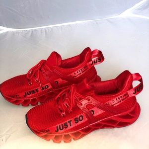 Red sneakers